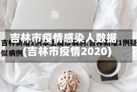 吉林市疫情感染人数据(吉林市疫情2020)