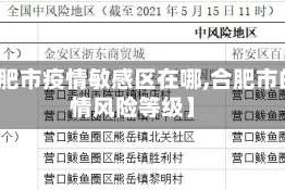 【合肥市疫情敏感区在哪,合肥市的疫情风险等级】