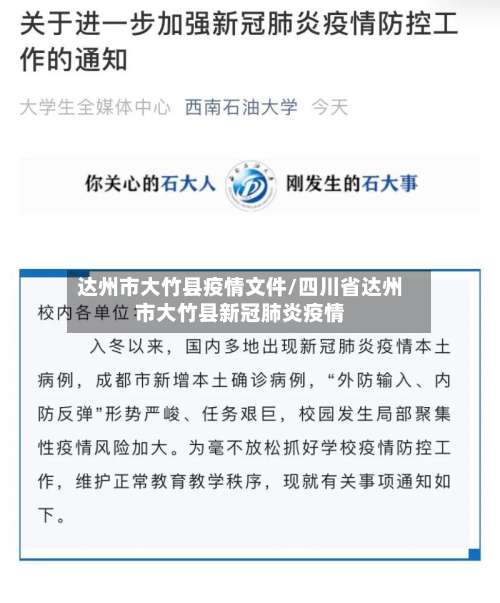 达州市大竹县疫情文件/四川省达州市大竹县新冠肺炎疫情-第1张图片