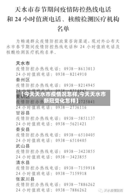 【今天天水市疫情况怎样,今天天水市新冠变化怎样】-第1张图片